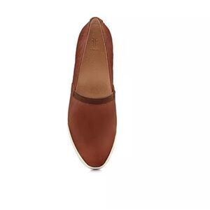 Frye Women's Melanie Slip On Leather Sneakers, Brown, Size 11, NWT